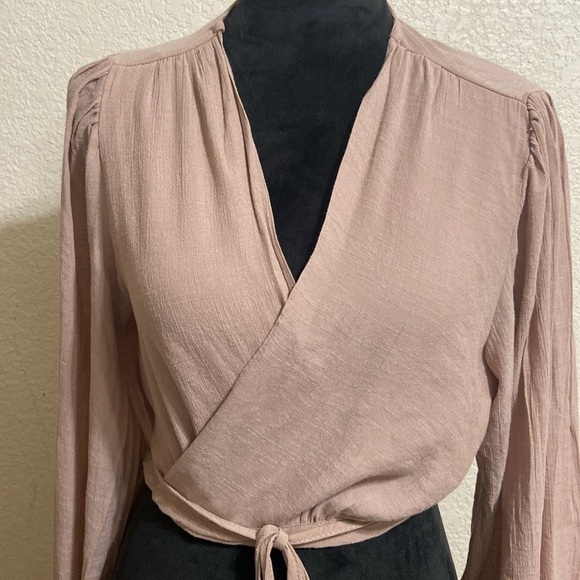 Rue21 Crop Wrap Tie Blouse - Picture 2 of 7